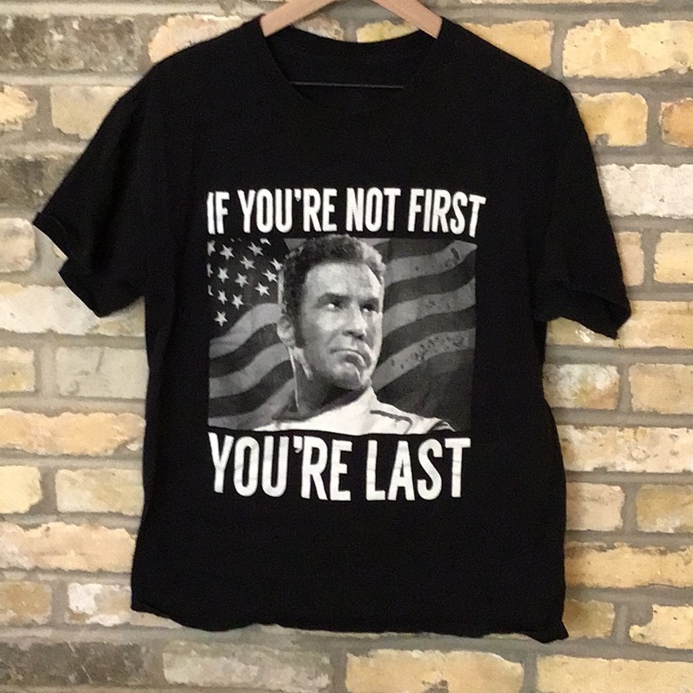 Large mens T will Farrell